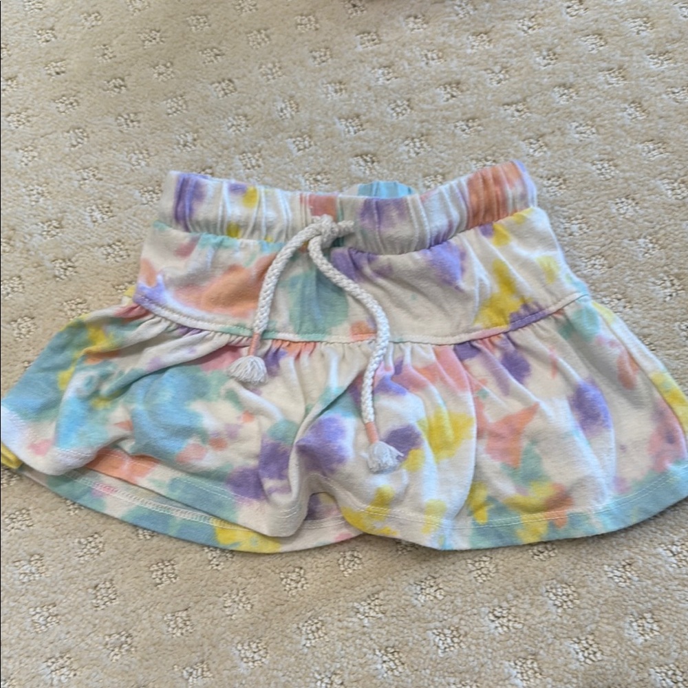 Colorful Tie-Dye Kids Skort